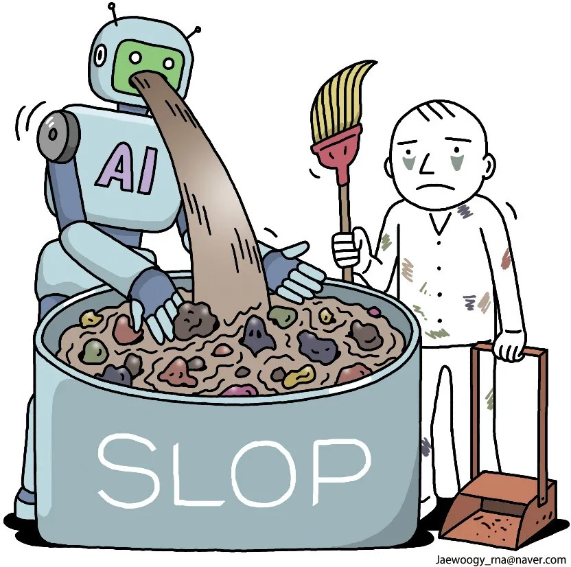AI가 쏟아낸 찌꺼기, 일터를 잠…